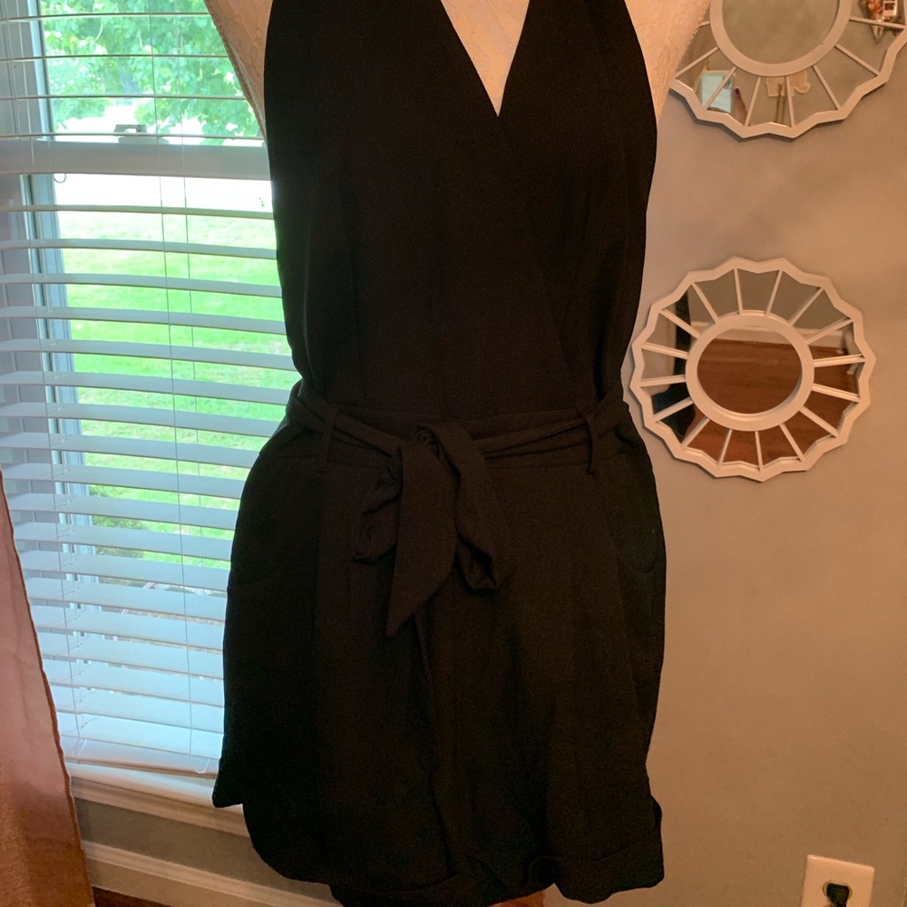 Nicki Minaj open back Black Romper